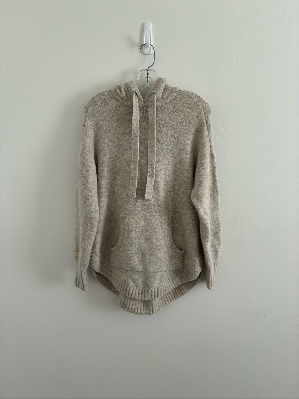 Madewell Cozy Hooded Knit Sweater - Cream woman xxs